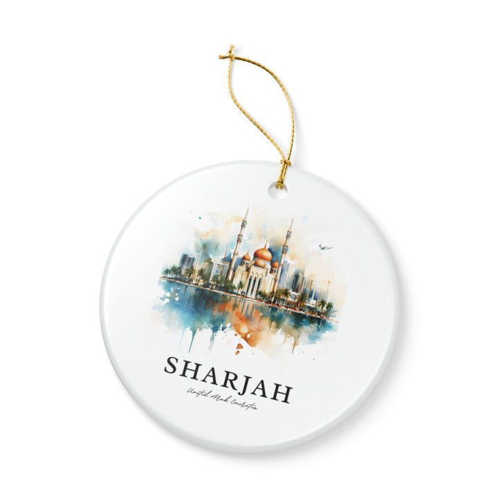 Sharjah United Arab Emirates Ornament: Unique Sharjah Souvenir, Sharjah United Arab Emirates Xmas Decor, and Authentic Sharjah Gift