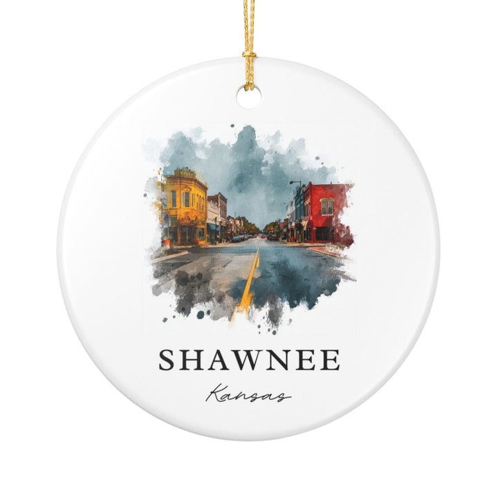 Shawnee Kansas Ornament: Unique Shawnee Souvenir, Shawnee Kansas Xmas Decor, and Authentic Shawnee Gift