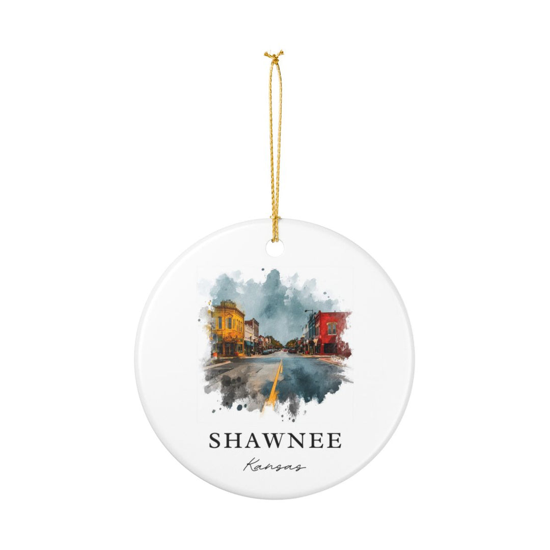 Shawnee Kansas Ornament: Unique Shawnee Souvenir, Shawnee Kansas Xmas Decor, and Authentic Shawnee Gift