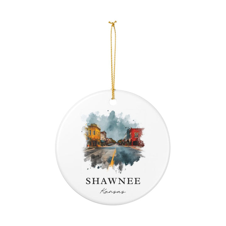 Shawnee Kansas Ornament: Unique Shawnee Souvenir, Shawnee Kansas Xmas Decor, and Authentic Shawnee Gift
