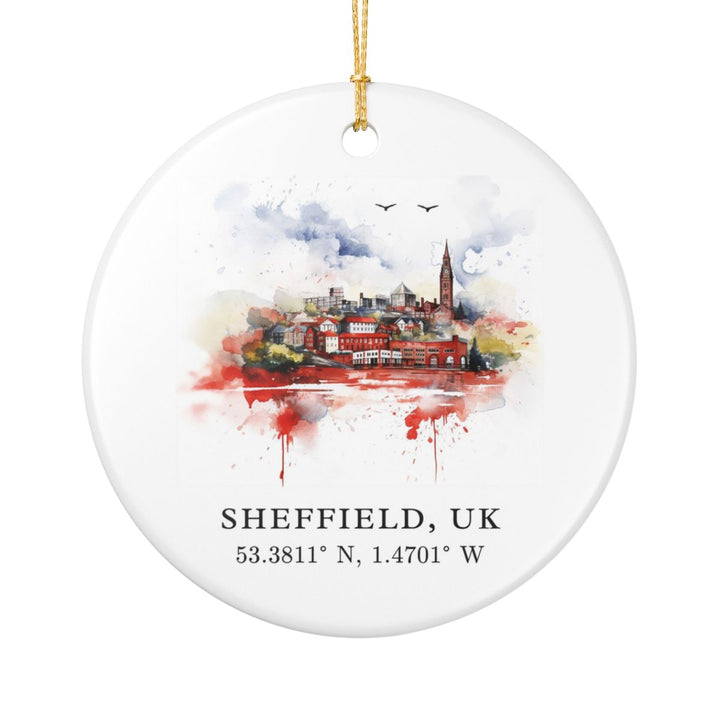Sheffield United Kingdom Ornament: Unique Sheffield United Kingdom Souvenir, Sheffield United Kingdom Xmas Decor
