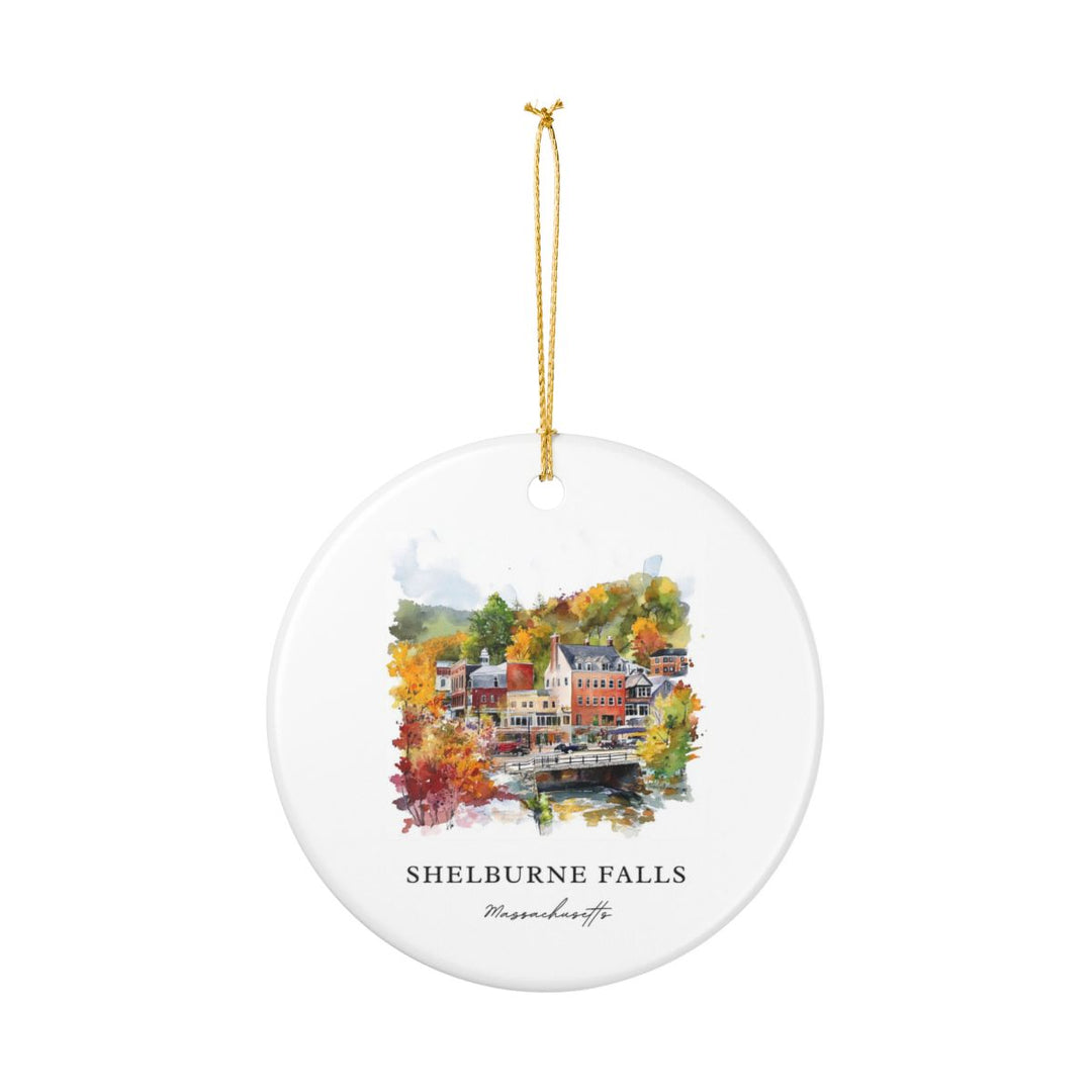 Shelburne Falls Ornament: Unique Shelburne Falls Souvenir, Shelburne Falls Xmas Decor, and Authentic Shelburne Falls Gift