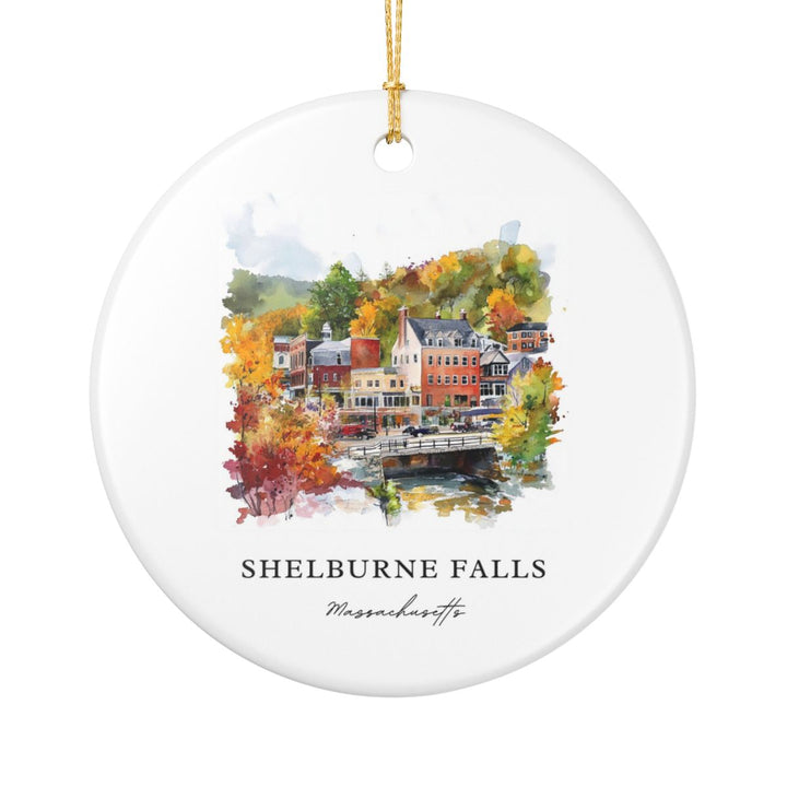 Shelburne Falls Ornament: Unique Shelburne Falls Souvenir, Shelburne Falls Xmas Decor, and Authentic Shelburne Falls Gift
