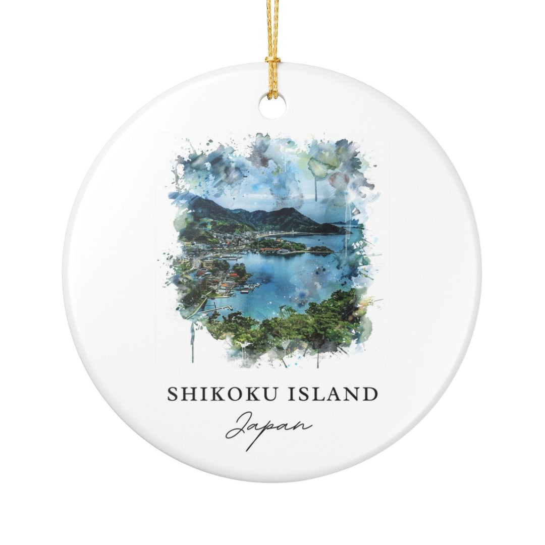 Shikoku Island Ornament: Unique Shikoku Island Souvenir, Shikoku Island Xmas Decor, and Authentic Shikoku Island Gift