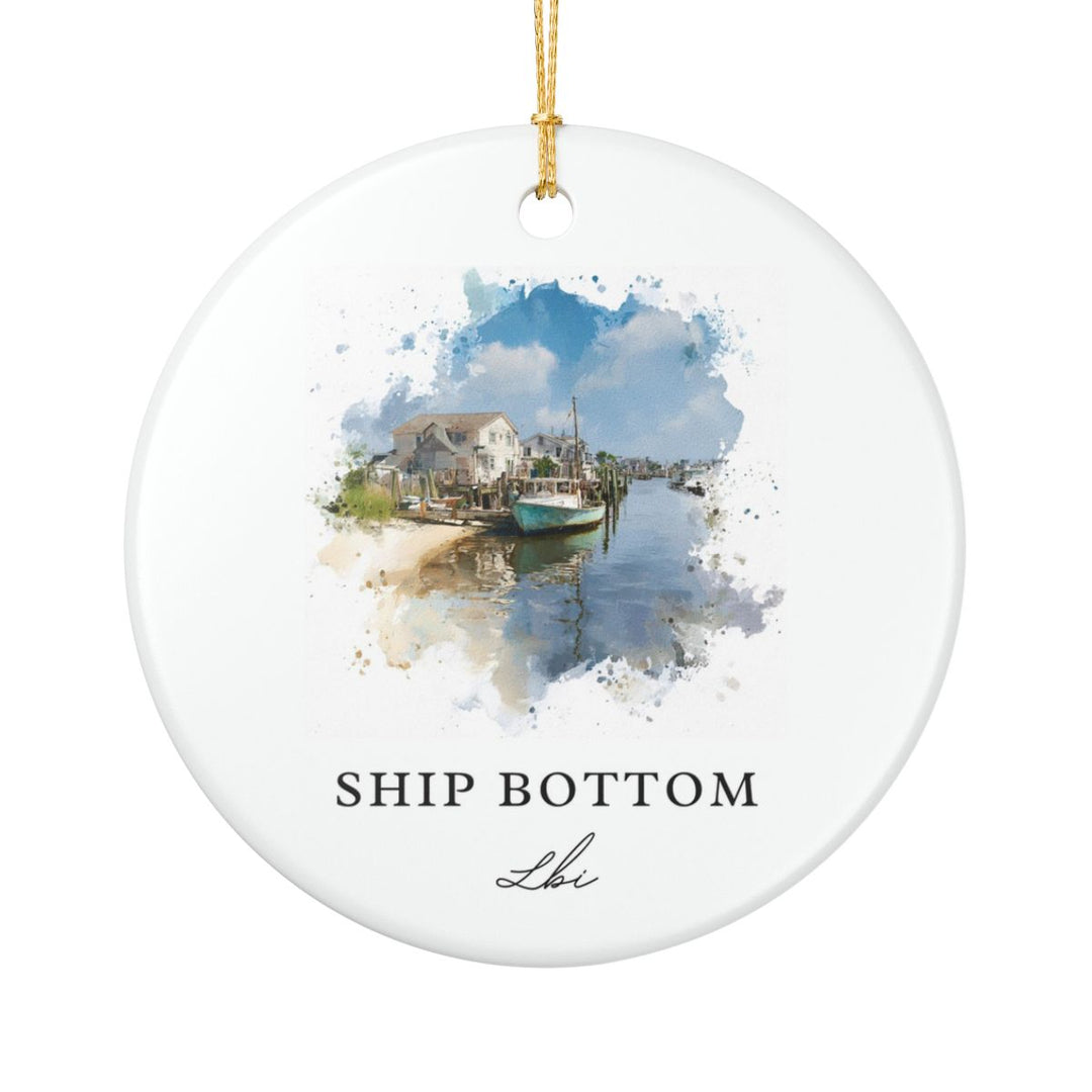 Ship Bottom Lbi New Jersey Ornament: Unique Ship Bottom Lbi Souvenir, Ship Bottom Lbi New Jersey Xmas Decor, and Authentic Ship Bottom Lbi Gift