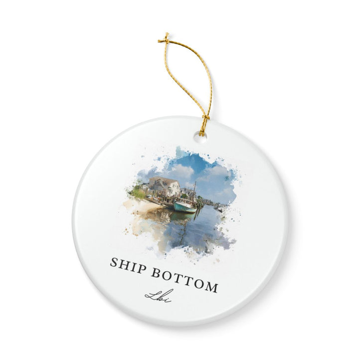 Ship Bottom Lbi New Jersey Ornament: Unique Ship Bottom Lbi Souvenir, Ship Bottom Lbi New Jersey Xmas Decor, and Authentic Ship Bottom Lbi Gift