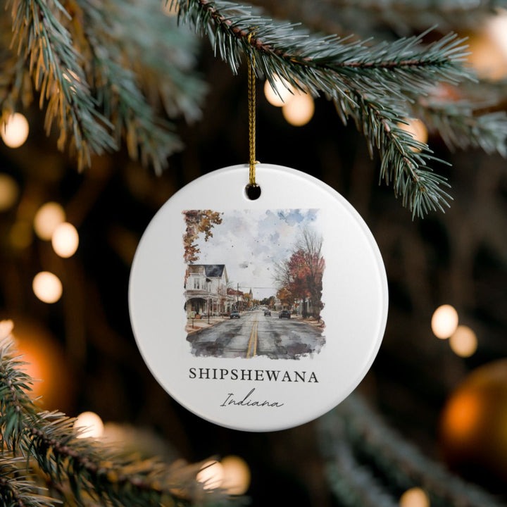 Shipshewana Indiana Ornament: Unique Shipshewana Souvenir, Shipshewana Indiana Xmas Decor, and Authentic Shipshewana Gift