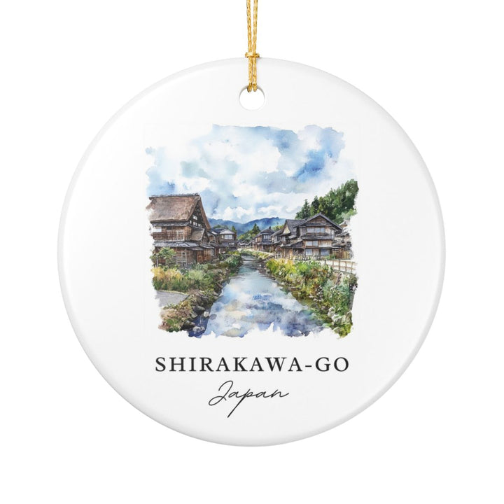Shirakawa Go Japan Ornament: Unique Shirakawa Go Souvenir, Shirakawa Go Japan Xmas Decor, and Authentic Shirakawa Go Gift