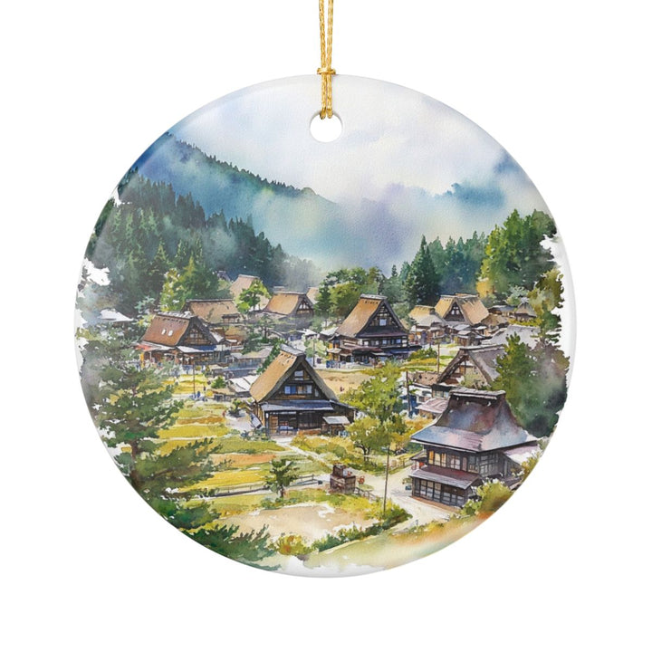 Shirakawa Japan Ornament: Unique Shirakawa Souvenir, Shirakawa Japan Xmas Decor, and Authentic Shirakawa Gift