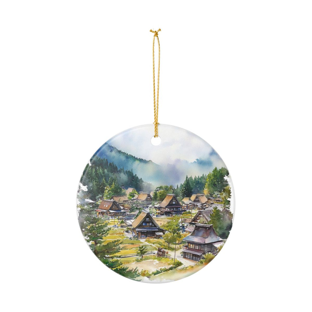 Shirakawa Japan Ornament: Unique Shirakawa Souvenir, Shirakawa Japan Xmas Decor, and Authentic Shirakawa Gift