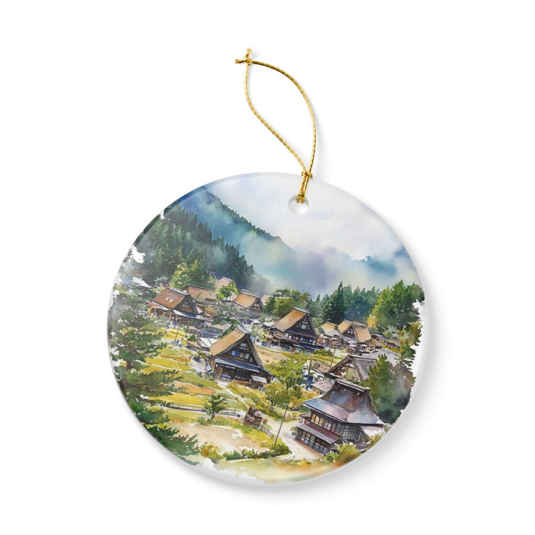 Shirakawa Japan Ornament: Unique Shirakawa Souvenir, Shirakawa Japan Xmas Decor, and Authentic Shirakawa Gift