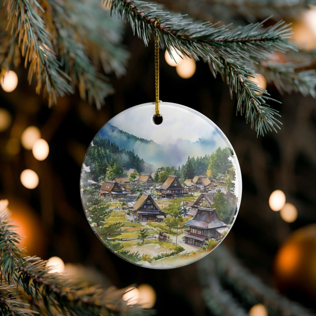 Shirakawa Japan Ornament: Unique Shirakawa Souvenir, Shirakawa Japan Xmas Decor, and Authentic Shirakawa Gift