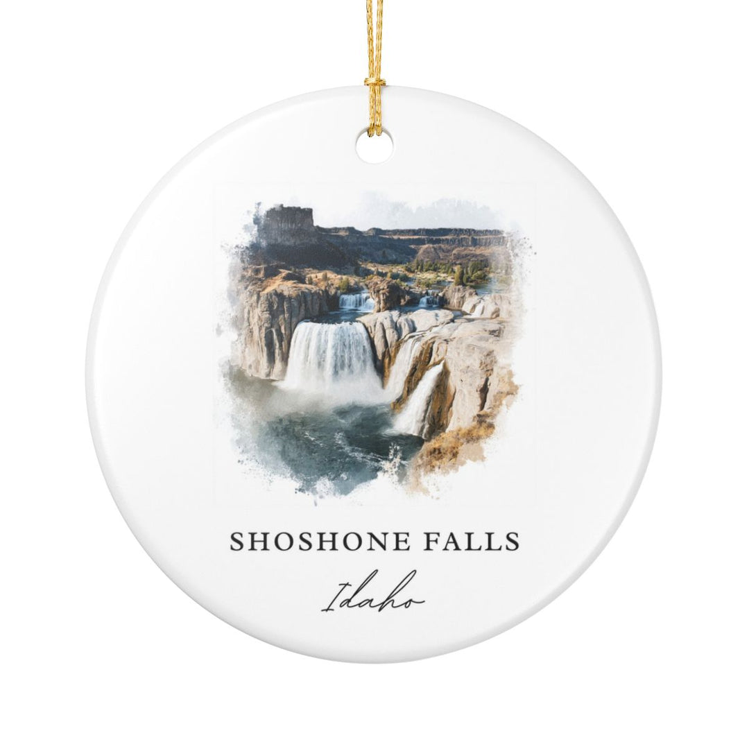 Shoshone Falls Idaho USA Ornament: Unique Shoshone Falls Souvenir, Shoshone Falls Idaho Xmas Decor, and Authentic Shoshone Falls Gift