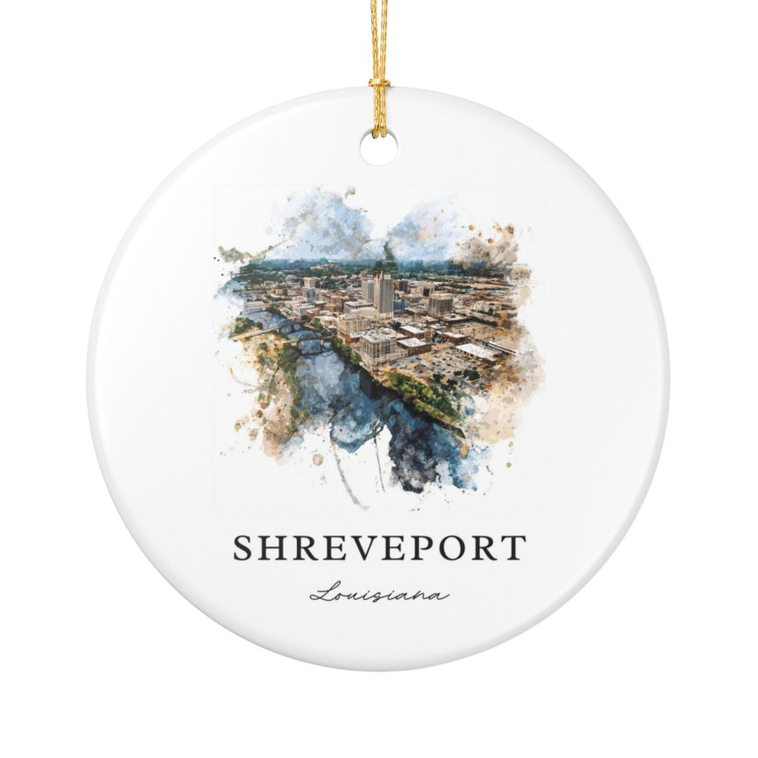 Shreveport Ornament: Unique Shreveport Souvenir, Shreveport Xmas Decor, and Authentic Shreveport Gift