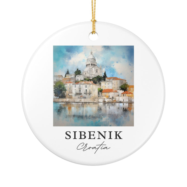 Sibenik Croatia Ornament: Unique Sibenik Croatia Souvenir, Sibenik Croatia Xmas Decor, and Authentic Sibenik Croatia Gift