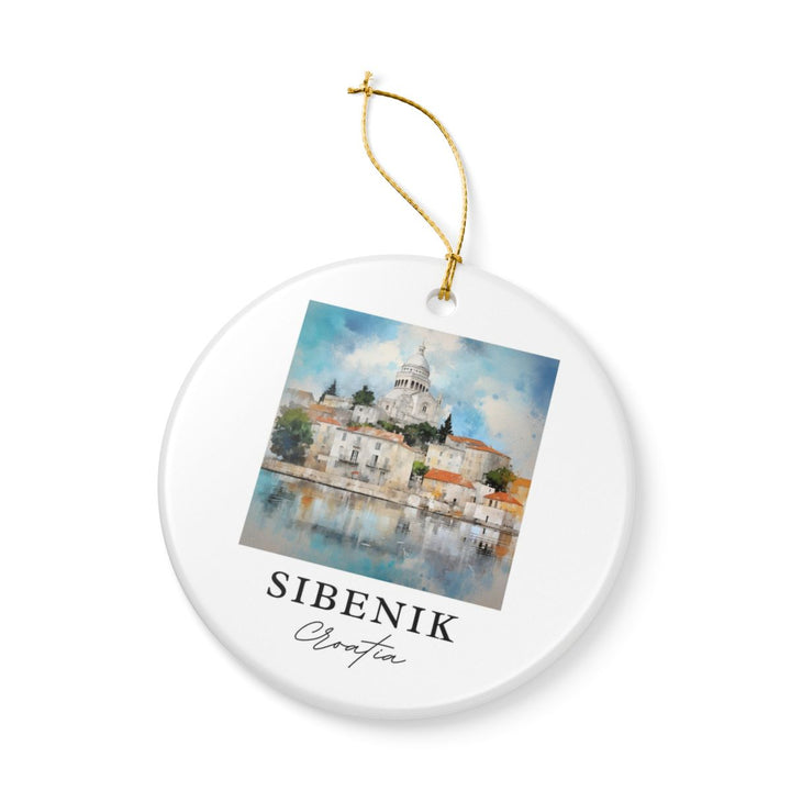Sibenik Croatia Ornament: Unique Sibenik Croatia Souvenir, Sibenik Croatia Xmas Decor, and Authentic Sibenik Croatia Gift