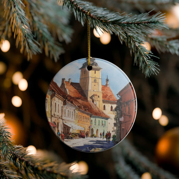 Sibiu Romania Ornament: Unique Sibiu Romania Souvenir, Sibiu Romania Xmas Decor, and Authentic Sibiu Romania Gift