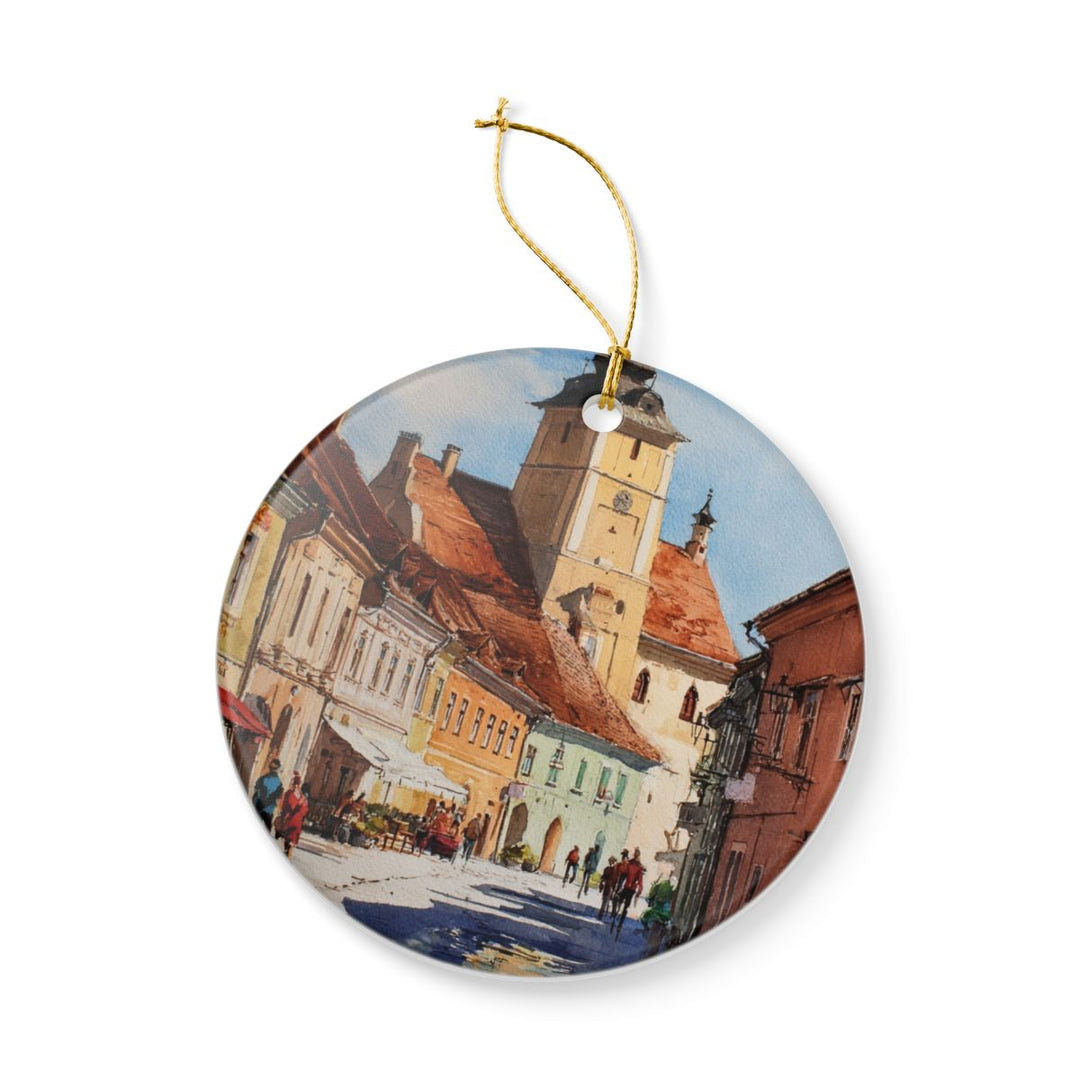 Sibiu Romania Ornament: Unique Sibiu Romania Souvenir, Sibiu Romania Xmas Decor, and Authentic Sibiu Romania Gift