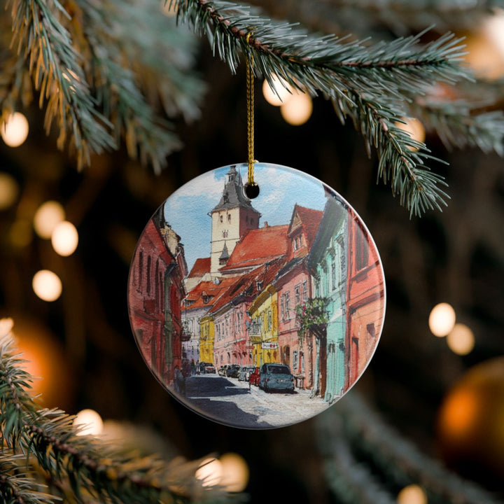 Sibiu Romania Ornament: Unique Sibiu Romania Souvenir, Sibiu Romania Xmas Decor, and Authentic Sibiu Romania Gift