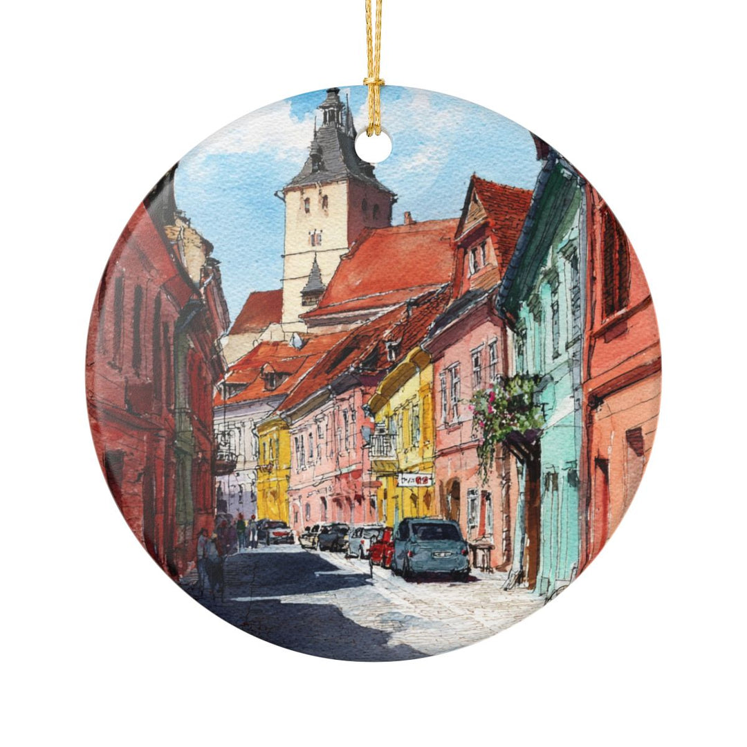 Sibiu Romania Ornament: Unique Sibiu Romania Souvenir, Sibiu Romania Xmas Decor, and Authentic Sibiu Romania Gift