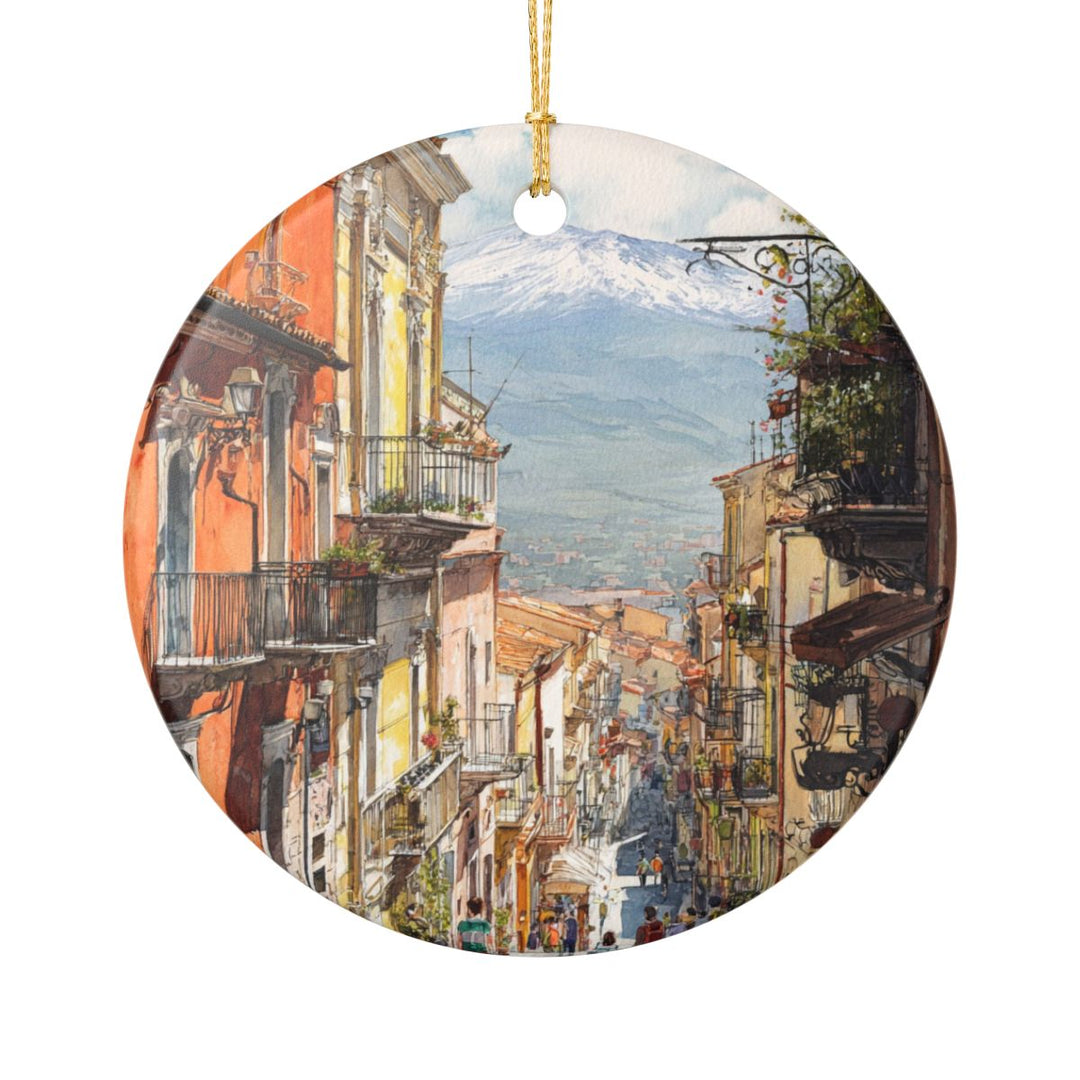 Sicily Italy Ornament: Unique Sicily Souvenir, Sicily Italy Xmas Decor, and Authentic Sicily Gift