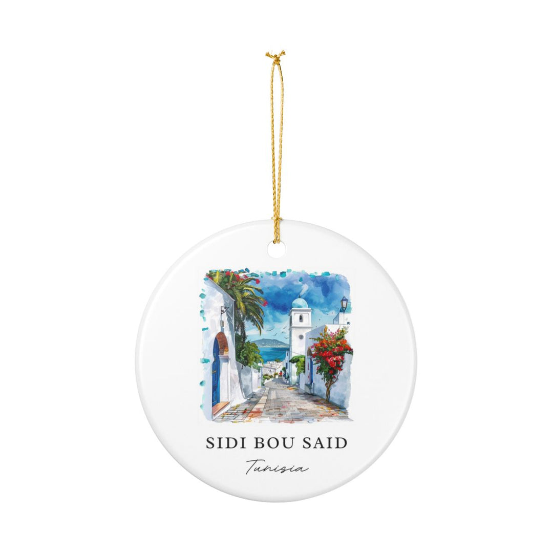 Sidi Bou Said Ornament: Unique Sidi Bou Said Souvenir, Sidi Bou Said Xmas Decor, and Authentic Sidi Bou Said Gift