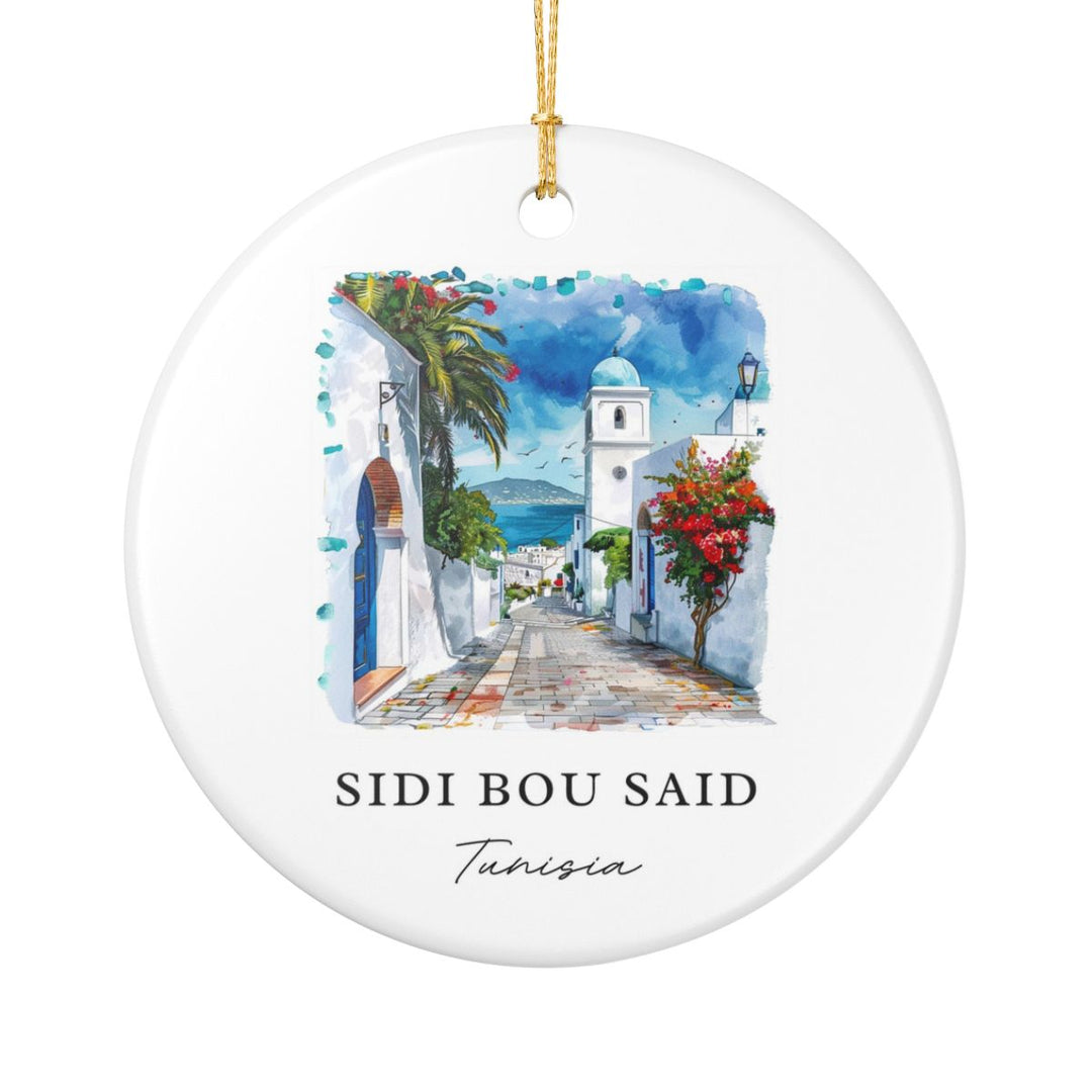 Sidi Bou Said Ornament: Unique Sidi Bou Said Souvenir, Sidi Bou Said Xmas Decor, and Authentic Sidi Bou Said Gift