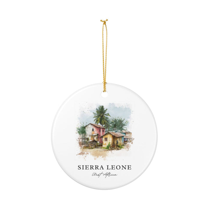 Sierra Leone West Africa Ornament: Unique Sierra Leone West Africa Souvenir, Sierra Leone West Africa Xmas Decor