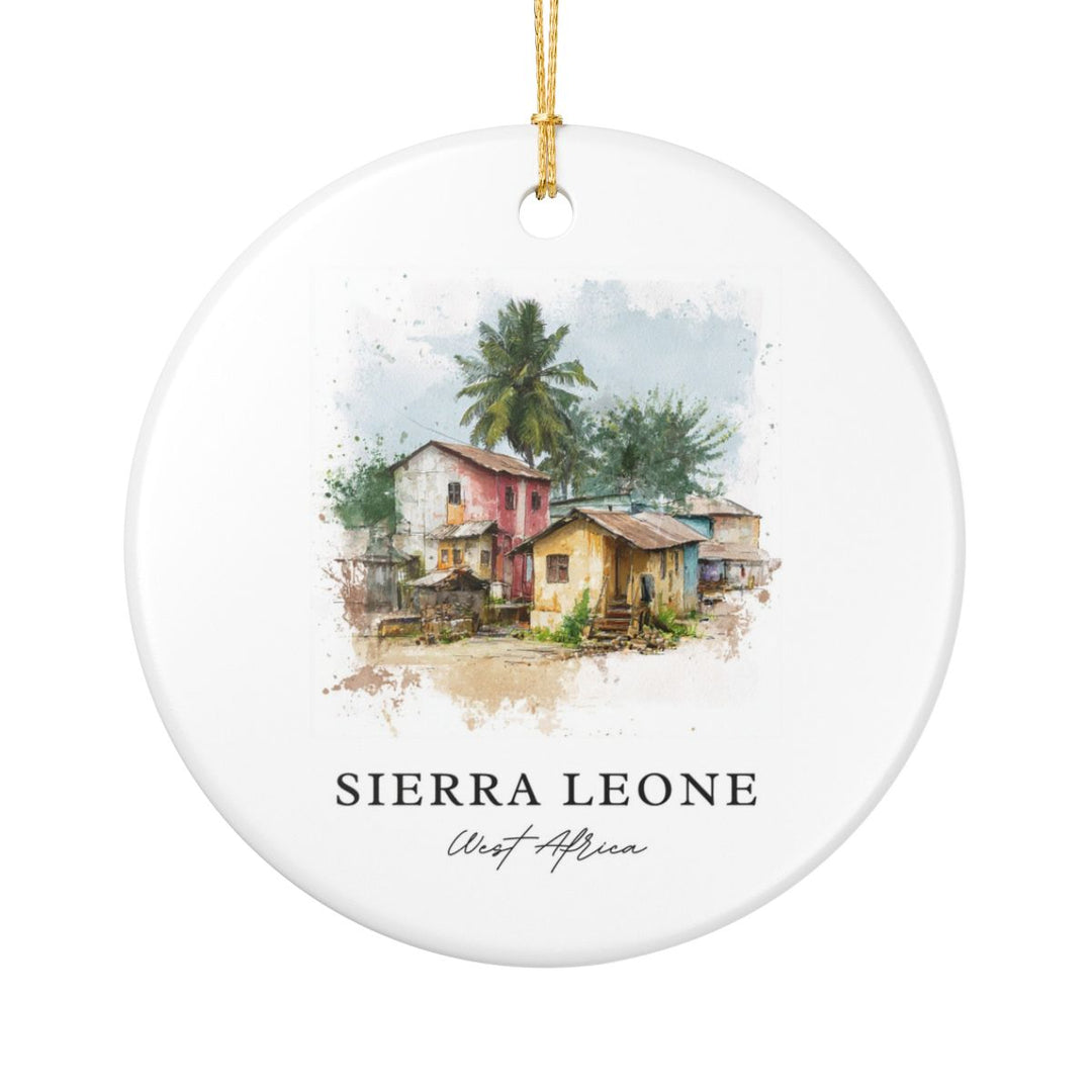 Sierra Leone West Africa Ornament: Unique Sierra Leone West Africa Souvenir, Sierra Leone West Africa Xmas Decor