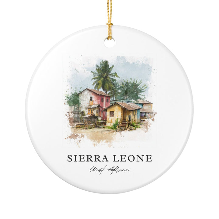 Sierra Leone West Africa Ornament: Unique Sierra Leone West Africa Souvenir, Sierra Leone West Africa Xmas Decor