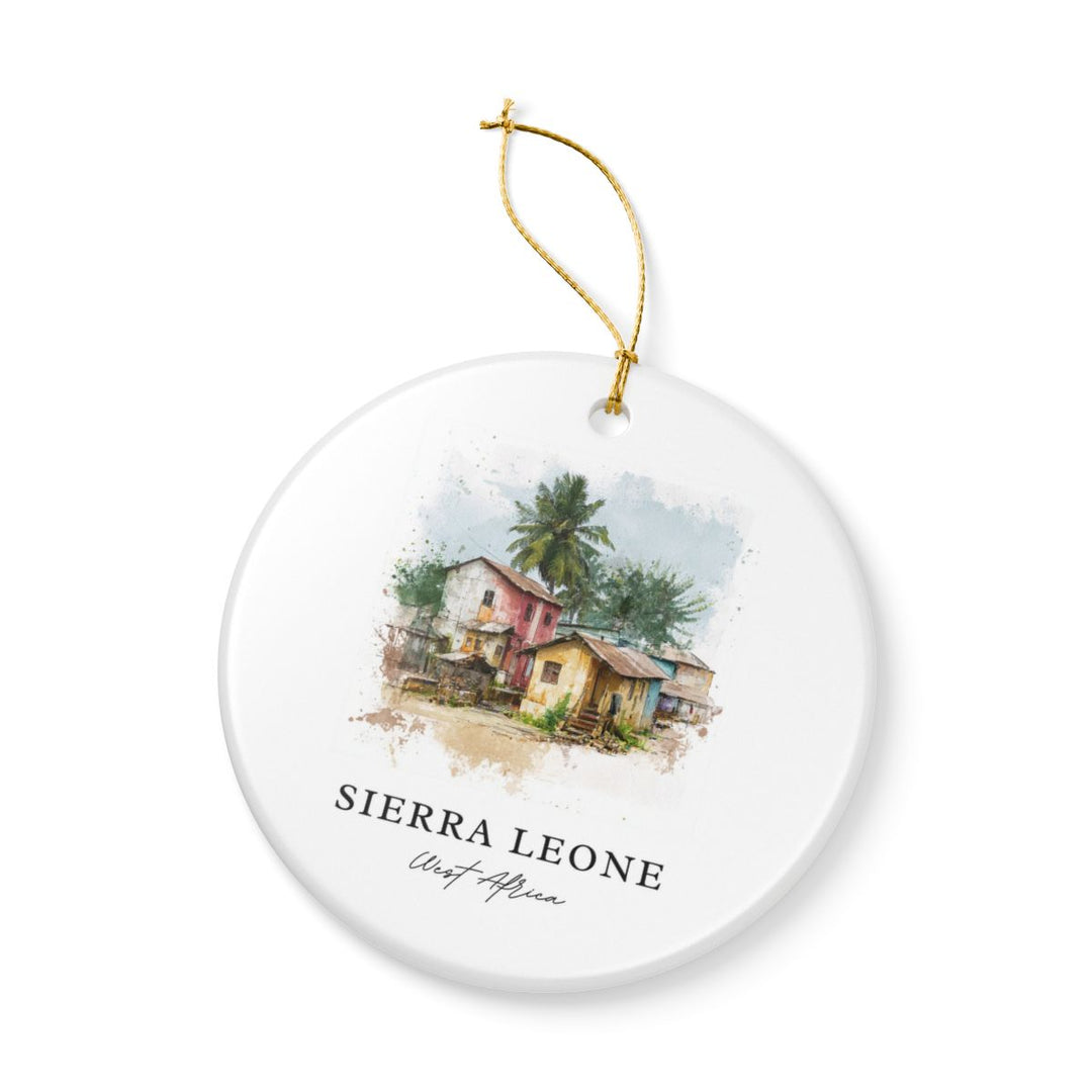 Sierra Leone West Africa Ornament: Unique Sierra Leone West Africa Souvenir, Sierra Leone West Africa Xmas Decor