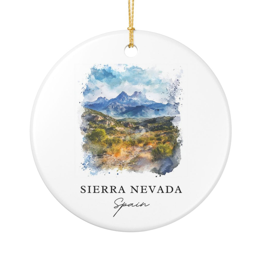 Sierra Nevada Spain Ornament: Unique Sierra Nevada Souvenir, Sierra Nevada Spain Xmas Decor, and Authentic Sierra Nevada Gift