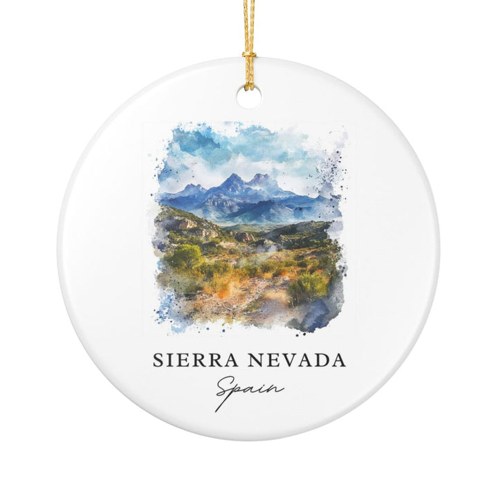 Sierra Nevada Spain Ornament: Unique Sierra Nevada Souvenir, Sierra Nevada Spain Xmas Decor, and Authentic Sierra Nevada Gift