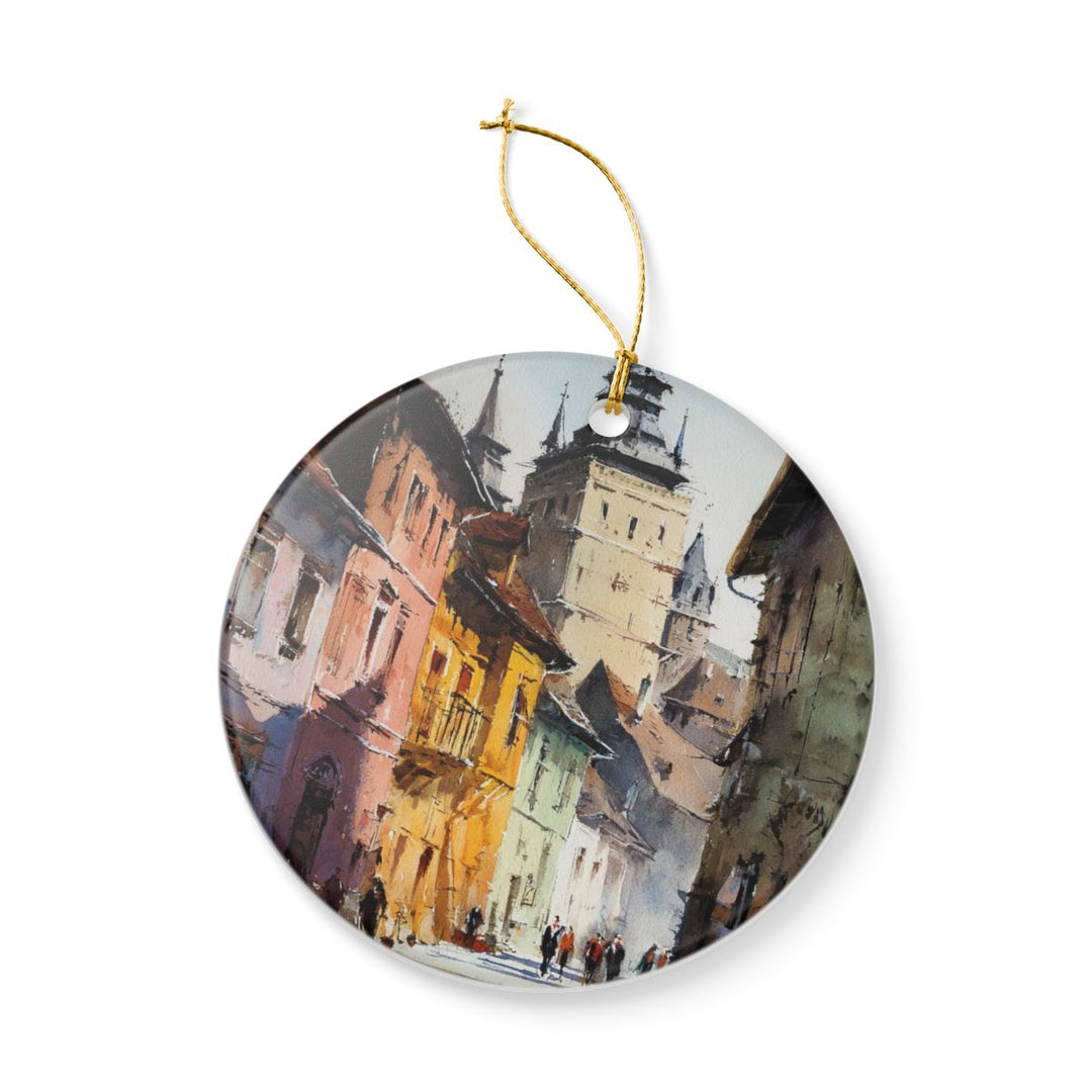Sighisoara Romania Ornament: Unique Sighisoara Souvenir, Sighisoara Romania Xmas Decor, and Authentic Sighisoara Gift