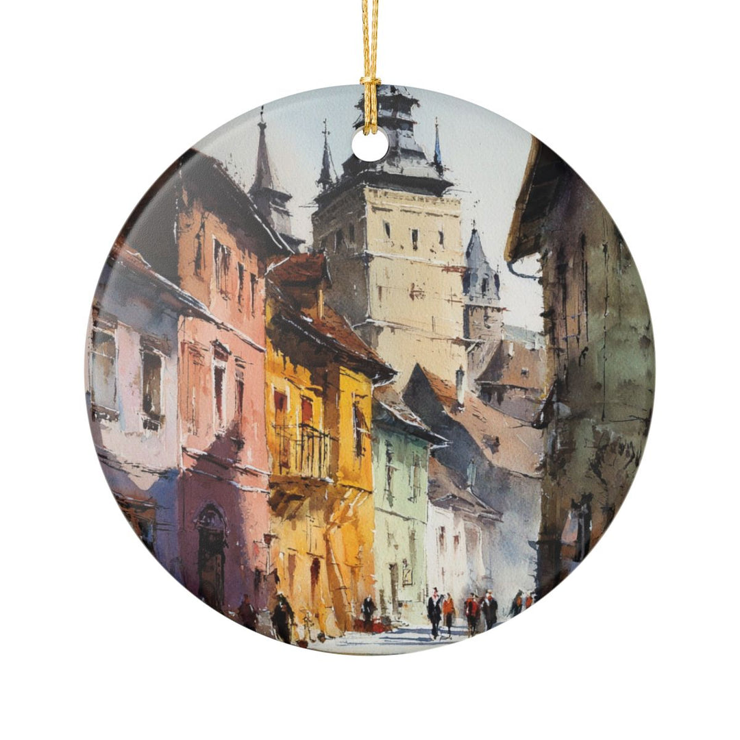 Sighisoara Romania Ornament: Unique Sighisoara Souvenir, Sighisoara Romania Xmas Decor, and Authentic Sighisoara Gift