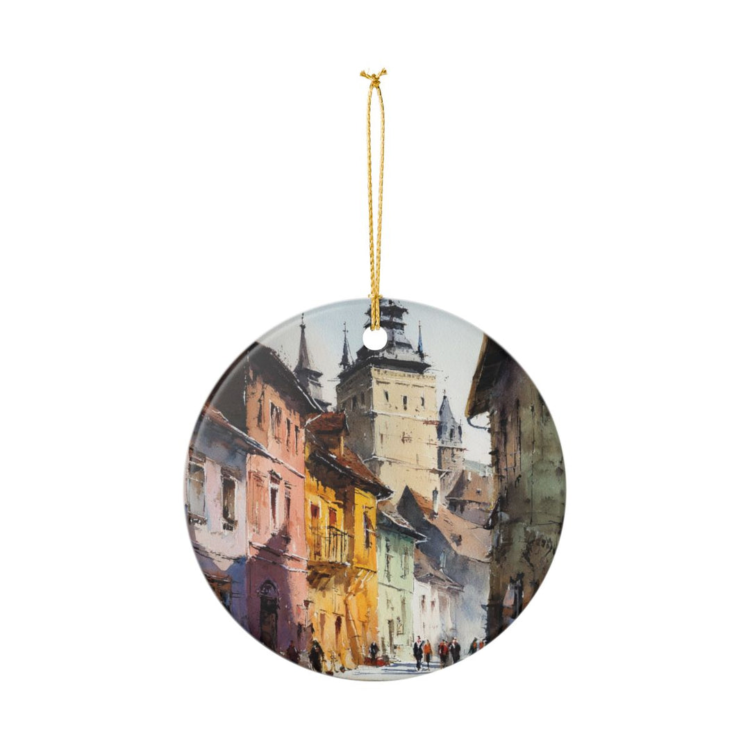 Sighisoara Romania Ornament: Unique Sighisoara Souvenir, Sighisoara Romania Xmas Decor, and Authentic Sighisoara Gift
