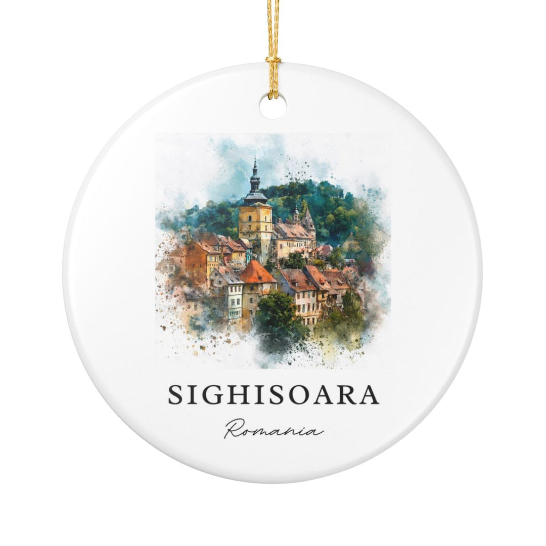 Sighisoara Romania Ornament: Unique Sighisoara Souvenir, Sighisoara Romania Xmas Decor, and Authentic Sighisoara Gift