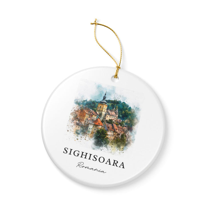 Sighisoara Romania Ornament: Unique Sighisoara Souvenir, Sighisoara Romania Xmas Decor, and Authentic Sighisoara Gift
