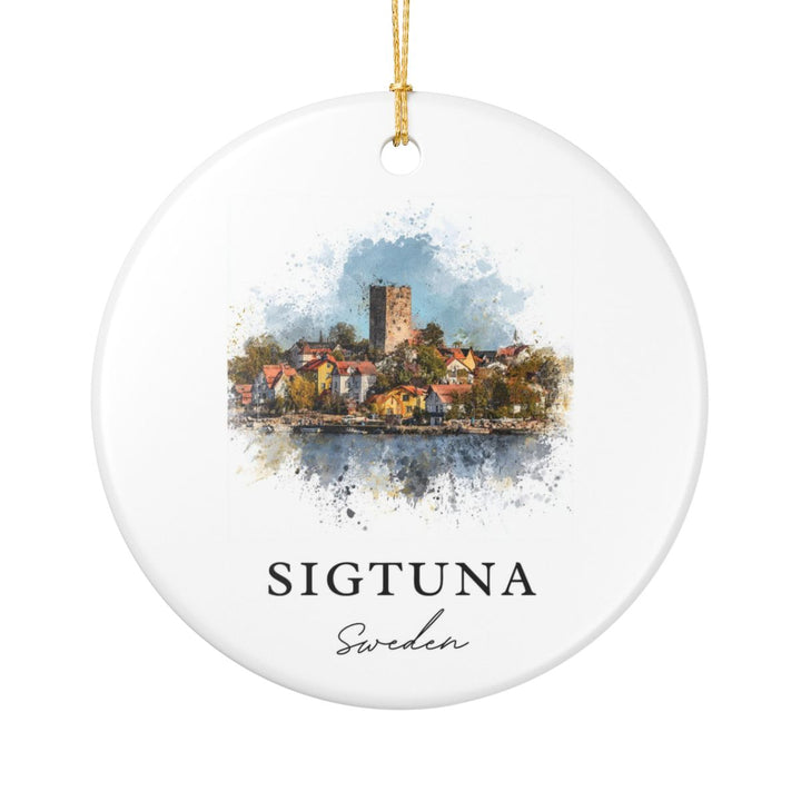 Sigtuna Sweden Ornament: Unique Sigtuna Souvenir, Sigtuna Sweden Xmas Decor, and Authentic Sigtuna Gift