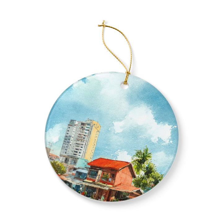 Sihanoukville Cambodia Ornament: Unique Sihanoukville Souvenir, Sihanoukville Cambodia Xmas Decor, and Authentic Sihanoukville Gift