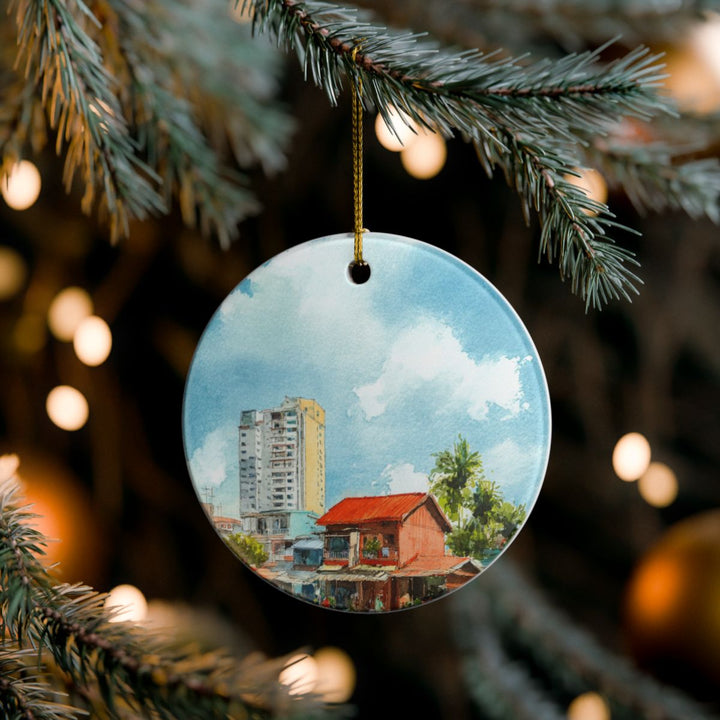Sihanoukville Cambodia Ornament: Unique Sihanoukville Souvenir, Sihanoukville Cambodia Xmas Decor, and Authentic Sihanoukville Gift
