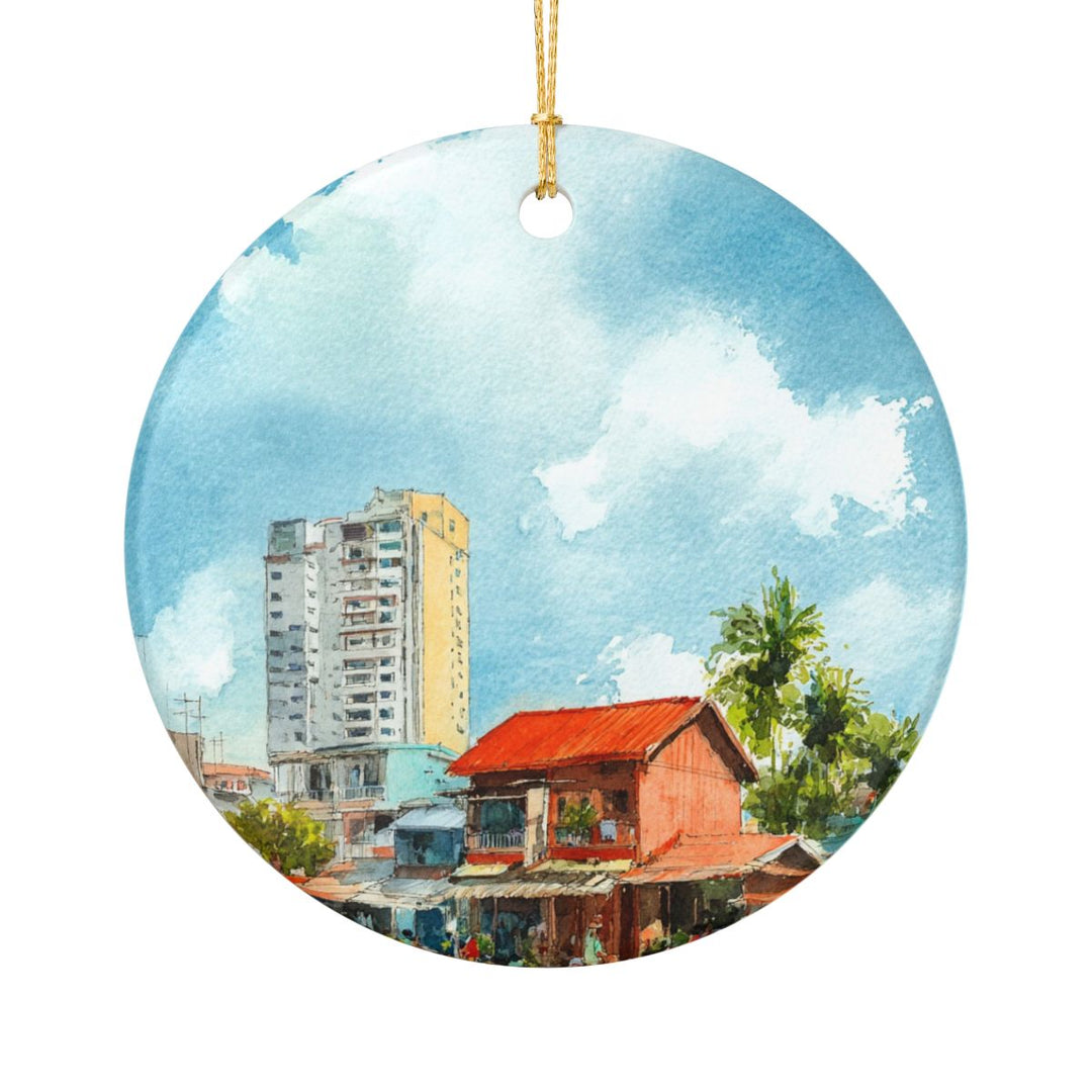 Sihanoukville Cambodia Ornament: Unique Sihanoukville Souvenir, Sihanoukville Cambodia Xmas Decor, and Authentic Sihanoukville Gift
