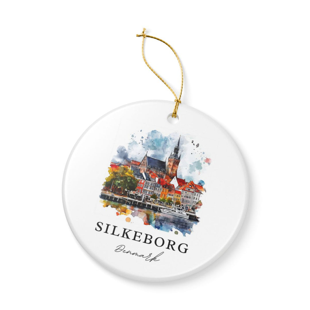 Silkeborg Denmark Ornament: Unique Silkeborg Souvenir, Silkeborg Denmark Xmas Decor, and Authentic Silkeborg Gift