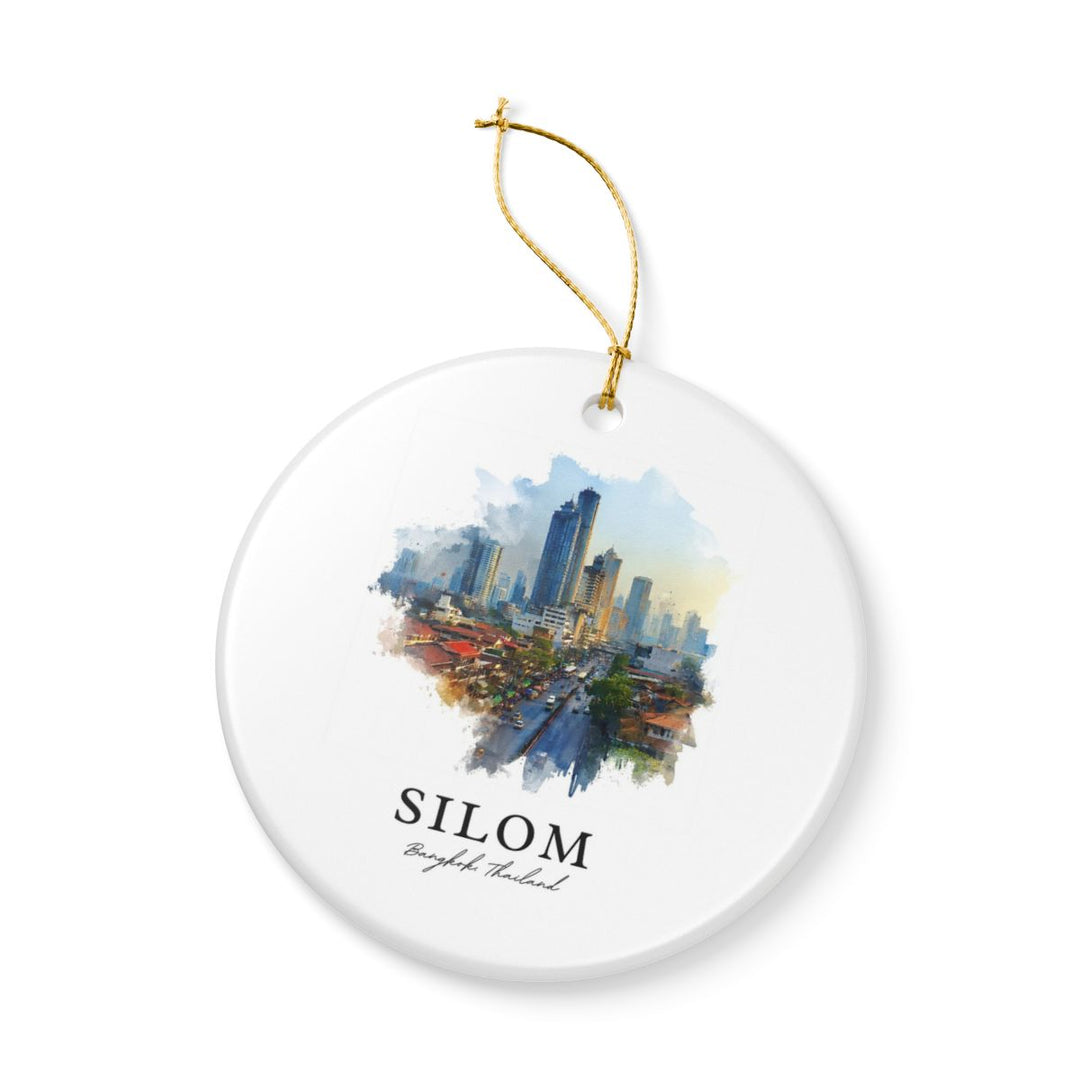 Silom Thailand Ornament: Unique Silom Souvenir, Silom Thailand Xmas Decor, and Authentic Silom Gift