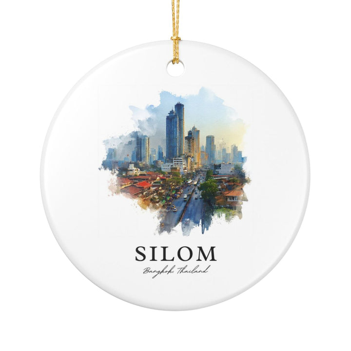 Silom Thailand Ornament: Unique Silom Souvenir, Silom Thailand Xmas Decor, and Authentic Silom Gift