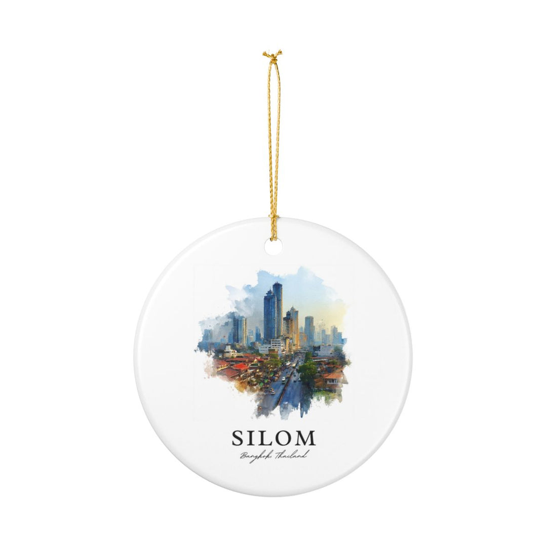 Silom Thailand Ornament: Unique Silom Souvenir, Silom Thailand Xmas Decor, and Authentic Silom Gift