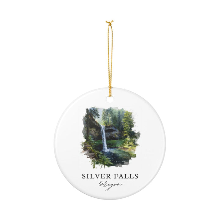 Silver Falls Oregon USA Ornament: Unique Silver Falls Souvenir, Silver Falls Oregon Xmas Decor, and Authentic Silver Falls Gift