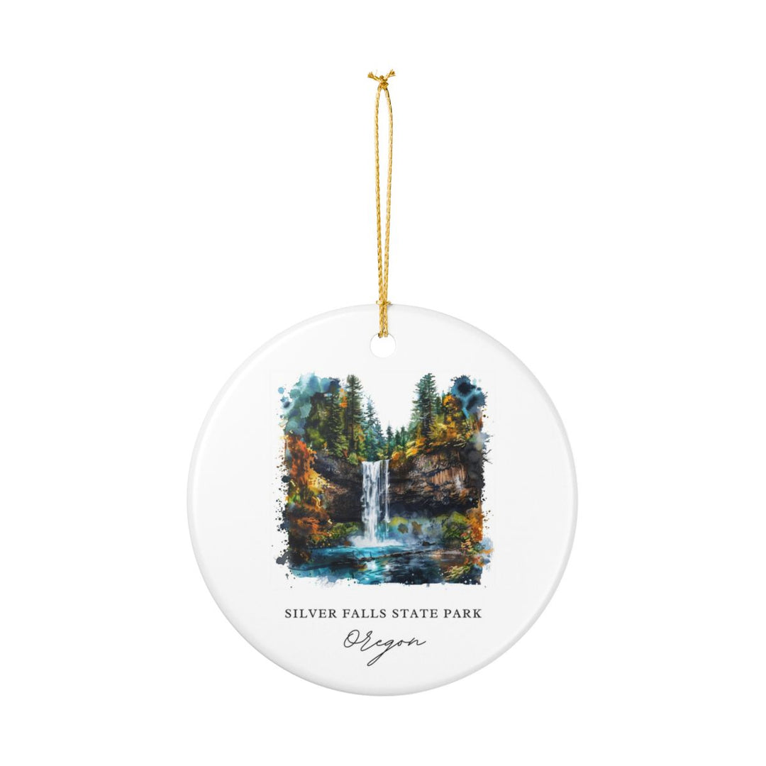 Silver Falls State Park Ornament: Unique Silver Falls State Park Souvenir, Silver Falls State Park Xmas Decor, and Authentic Silver Falls State Park Gift