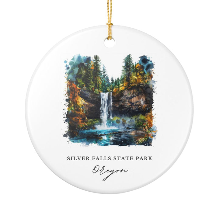 Silver Falls State Park Ornament: Unique Silver Falls State Park Souvenir, Silver Falls State Park Xmas Decor, and Authentic Silver Falls State Park Gift