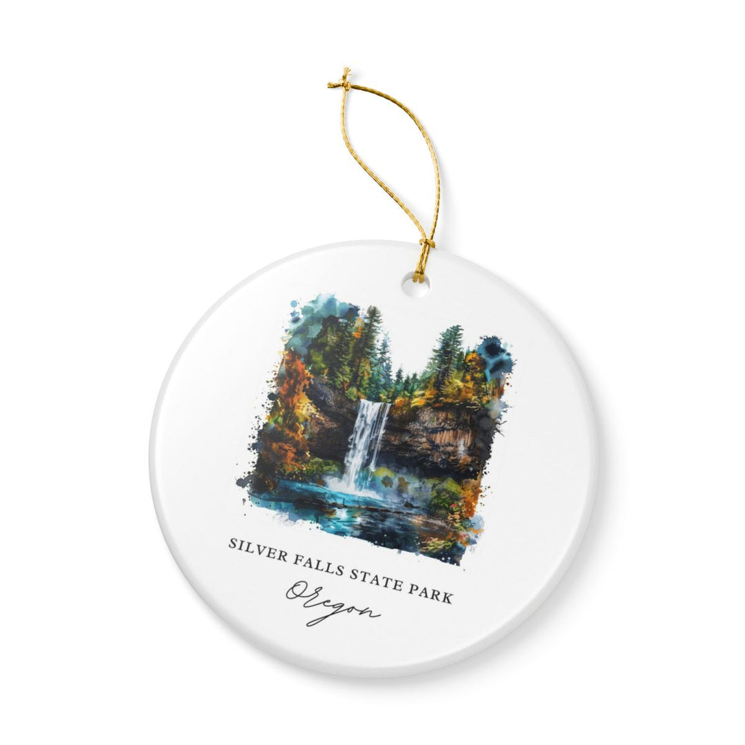 Silver Falls State Park Ornament: Unique Silver Falls State Park Souvenir, Silver Falls State Park Xmas Decor, and Authentic Silver Falls State Park Gift